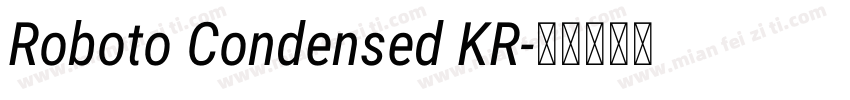 Roboto Condensed KR字体转换